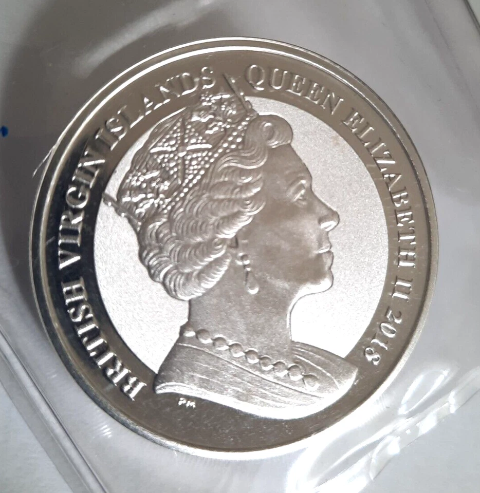 1 oz 2018 British Virgin Islands Pegasus .9991 SILVER Bullion Coin - Image 4 of 4