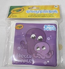 Crayola Bubbly Bath Book Hello Purple Ages 3  Up Fun in the Tub