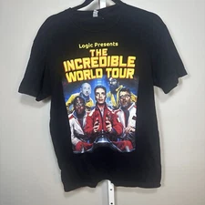 Logic Presents 'The Incredible World Tour' 2016 T-Shirt Unisex Medium Concert