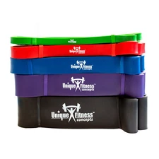 Unique Fitness Concepts  Resistance Bands 5 Piece Set w/ Bag & Exercise Guide
