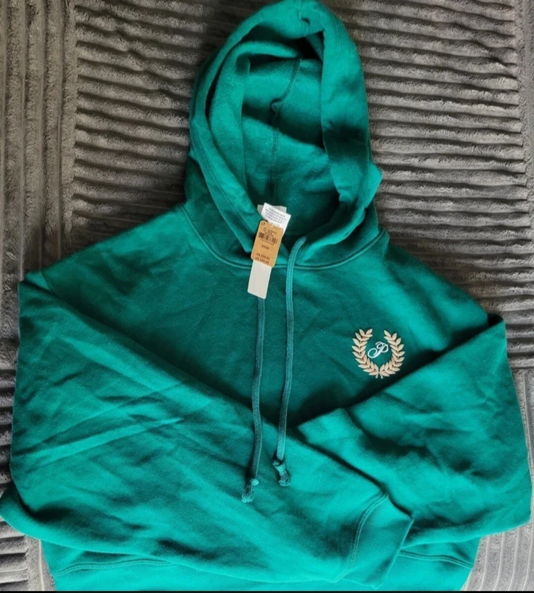 UNDERCOVER Felpa con cappuccio Victoria's Secret PiNK Kelly verde Crop Varsity XS