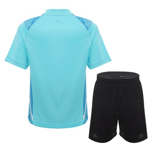 Kids Boys Sport Suit Training T-shirt V Neck Uniform Jogging Activewear Casual - Picture 39 of 55