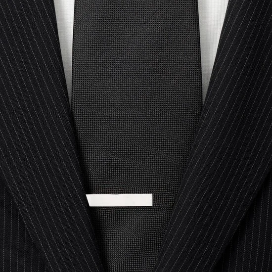 Short Stainless Steel Engravable Tie Bar - Image 2 of 4