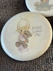 3 Vintage 80s Precious Moments Pinback Buttons Jesus Loves Me That's Book for Me — photo 3