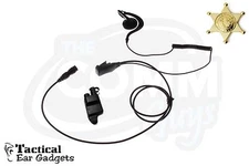 Quick Release Police Earpiece Owl Lapel Microphone MA-Com P7200 P5100 Jaguar 700