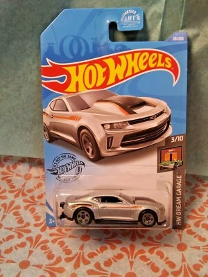 Hot Wheels '18 COPO Camaro SS HW Dream Garage #3/10 Silver Die-Cast 1:64 Scale