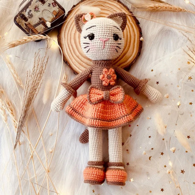 Amigurumi Cat Doll, Cute Cat Crochet, Crochet Tutorial, Girl Cat Crochet