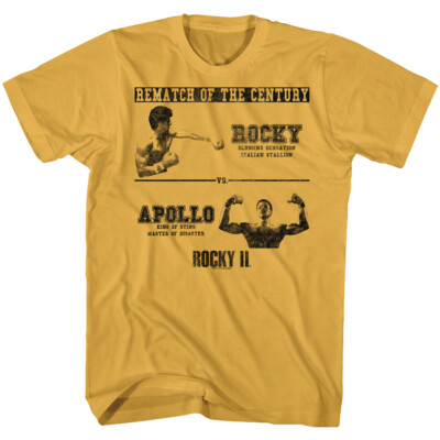 Rocky II Movie Rematch Of The Century Rocky VS The King Of Sting Men's T Shirt