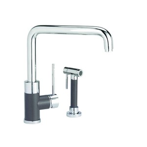 Blanco Purus I 1 Handle Kitchen Faucet Side Sprayer Deck Mount 2 2