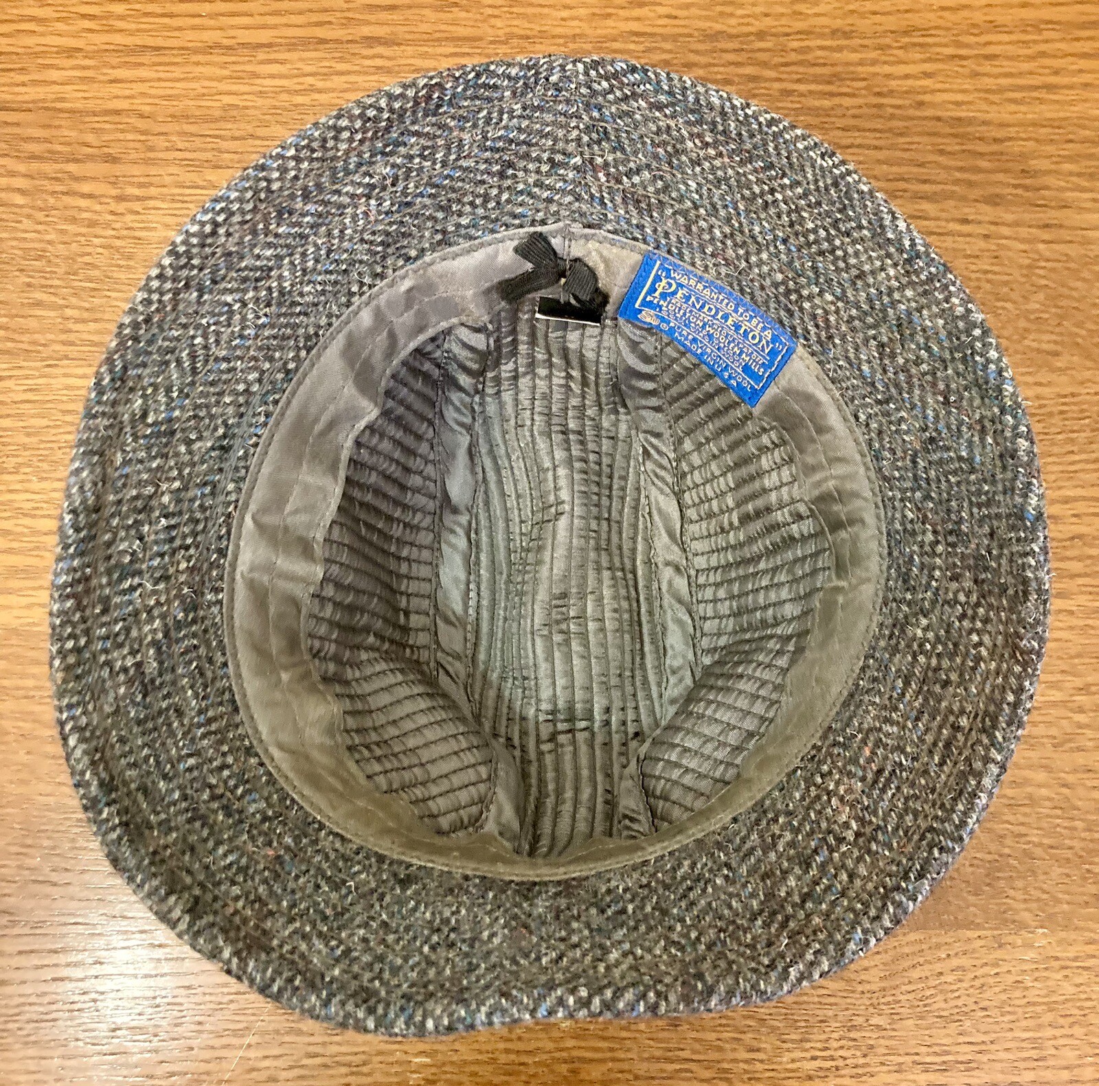 Pendleton Woolen Mills Fedora Hat Gray Herringbon… - image 6