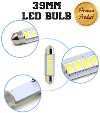 39mm 4 Smd Led 239 272 C5w Canbus Error Free White Interior Light Festoon Bulb