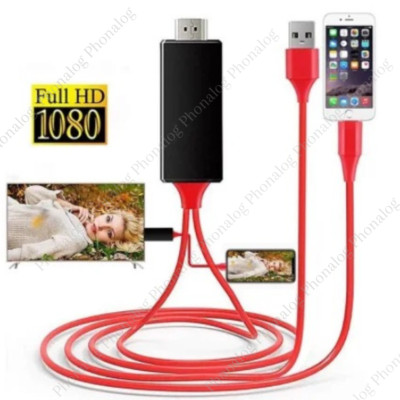HDMI Mirroring AV Cable Phone to TV HDTV Adapter 1080P for iPhone 14 13 12 11 XR
