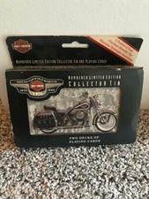Harley-Davidson Numbered Limited Edition Collector Tin & 2 Decks Cards *NIP*
