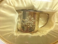 New Mud Pie SILVER BABY Girl's 1st PRINCESS Sippie CUP with Lid