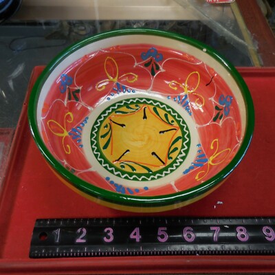 El Poyeton - Ceramic - Hand Painted Bowl - Made in Spain-small chip on inside of