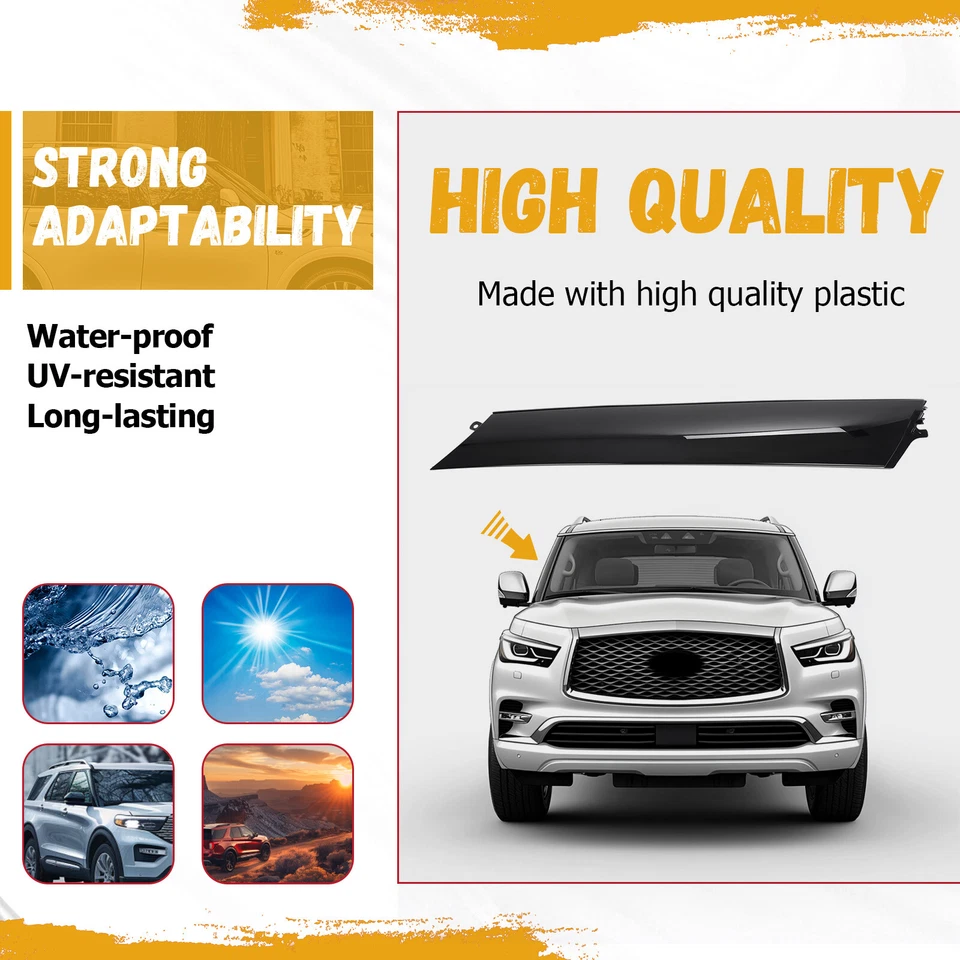 Right Side Windshield Trim Pillar Molding For Infiniti QX56 QX80 Nissan Armada Foto 4 de 4