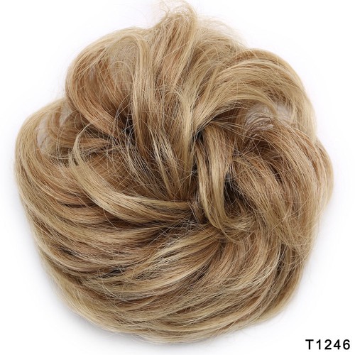 100% Real Thick Curly Messy Bun Hair Piece Scrunchie Natural Hair Extensions USA - Picture 44 of 60