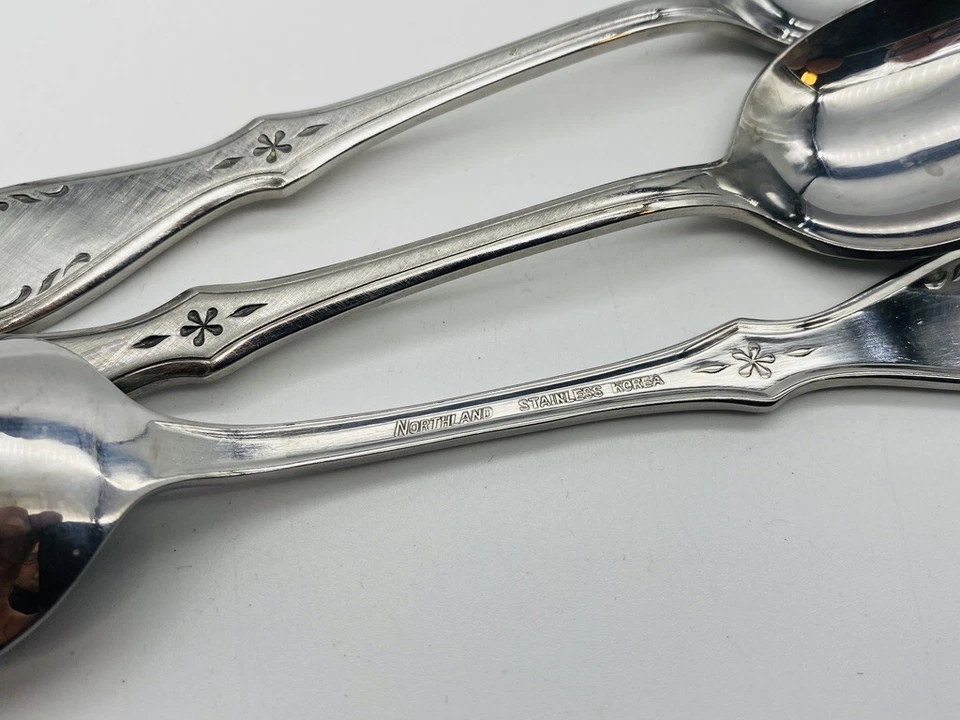 Lote de 3 cucharaditas de acero inoxidable de 6" NORTHLAND hechas en Corea Foto 4 de 4