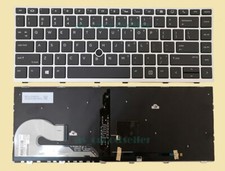 New for HP EliteBook 840 G6 846 G6 745 G6 Keyboard US BACKLIT, Silver Frame