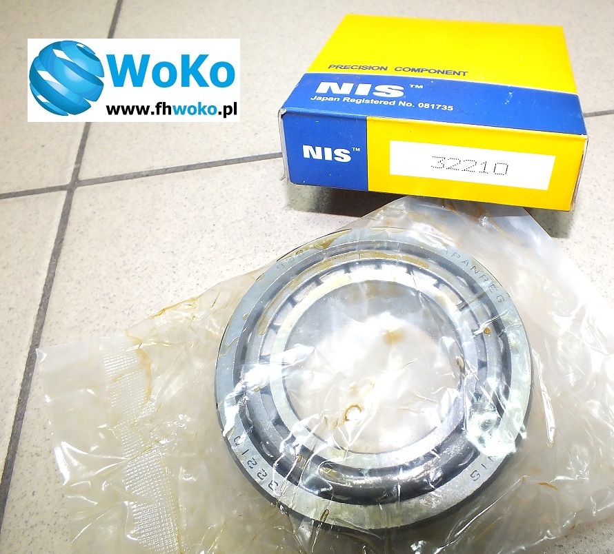 箱 Tapered roller bearing 32210 NIS JAPAN dimension 50x90x24.75