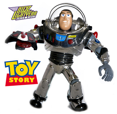Toy Story Intergalactic Buzz Lightyear Chrome Action Figure
