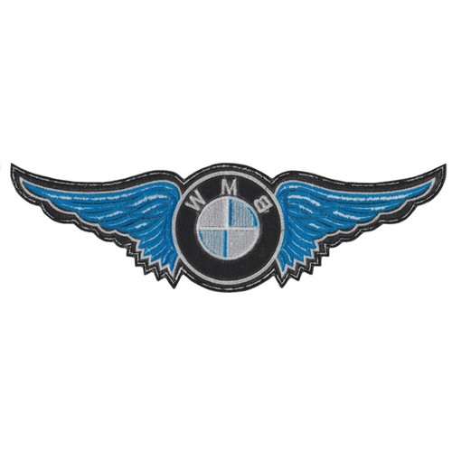 Logo BMW Ala Colore Blu Auto Moto Misura 11,5"x3,4" Cucire Ferro su Toppa Fai da Te - Foto 10 di 11