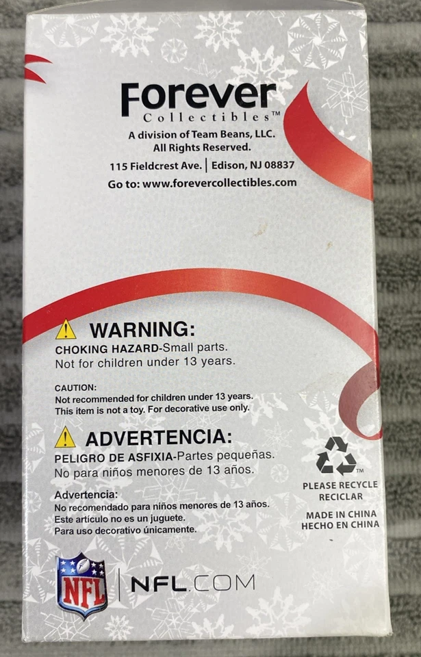 New York Giants Fútbol Vacaciones Gnomo Adorno Decoración Navidad Foto 4 de 4