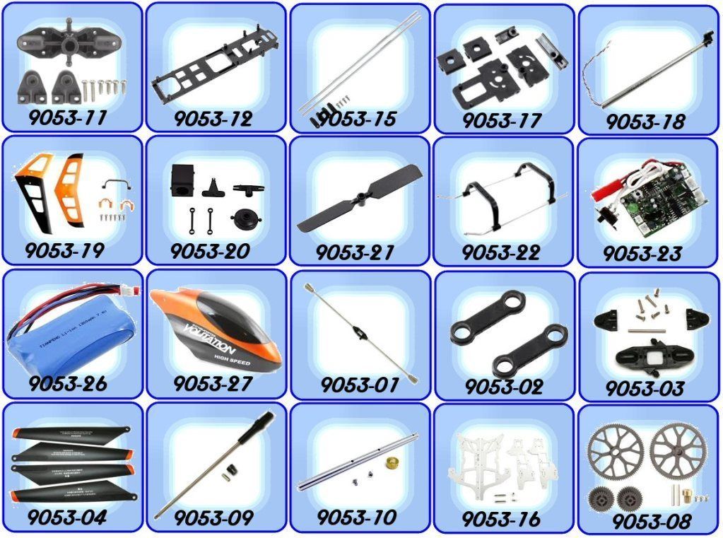 Main Rotor B Blades Volitation syma 9053 RC Helicopter Genuine Parts