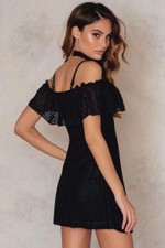 Motel Rocks Dolls Kill Star Mini Dress Black Sheer 90s Grunge Whimsigoth Vintage