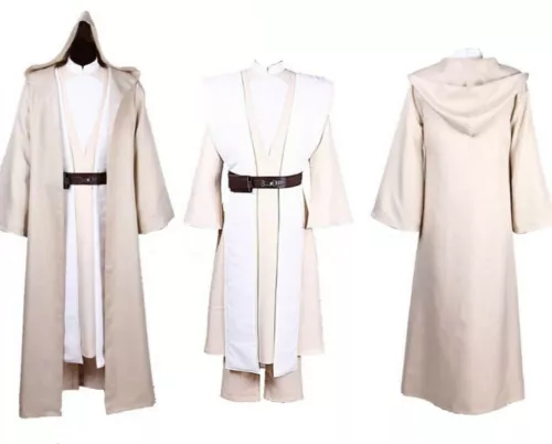 Adult Old Luke Skywalker Force Awakens Star Wars Jedi Costume Halloween Cosplay