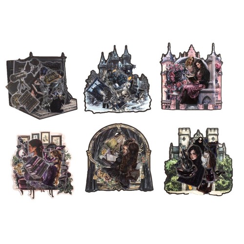 25Pcs Magic Gothic Stickers Character Scrapbook Sticker Journal Planner Supplies - Picture 6 of 12