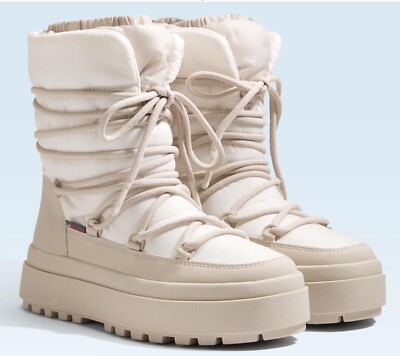 OYSHO Primaloft  waterproof combination après-ski boots  mink  EU35 US5