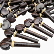 20x Violin Pegs 4/4 undyed Ebony wood inlay boxwood Violin String tuning Keys