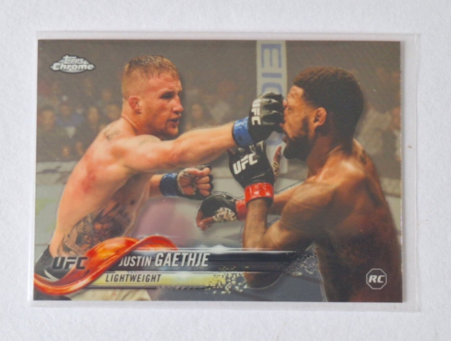 2018 Topps Chrome UFC Justin Gaethje RC Rookie #71 MMA - Photo 1 sur 3