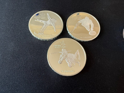 Canada, 1988 Calgary Winter Olympics $20 Silver Proof Coins - Set of 3