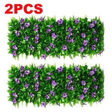 2Pcs 2M Roll Artificial Hedge Garden Fake Ivy Leaf Privacy Fence Screening UK