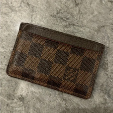 Louis Vuitton Damier Ebene Card Holder Wallet Organizer Small Used