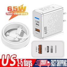65W Super Fast Charging USB Type C Wall Charger For Samsung iPhone Android Phone