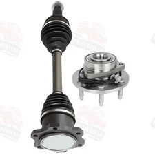 Front Wheel Hub Bearing Assembly+CV Axle Shaft For GMC Yukon Cadillac Escalade