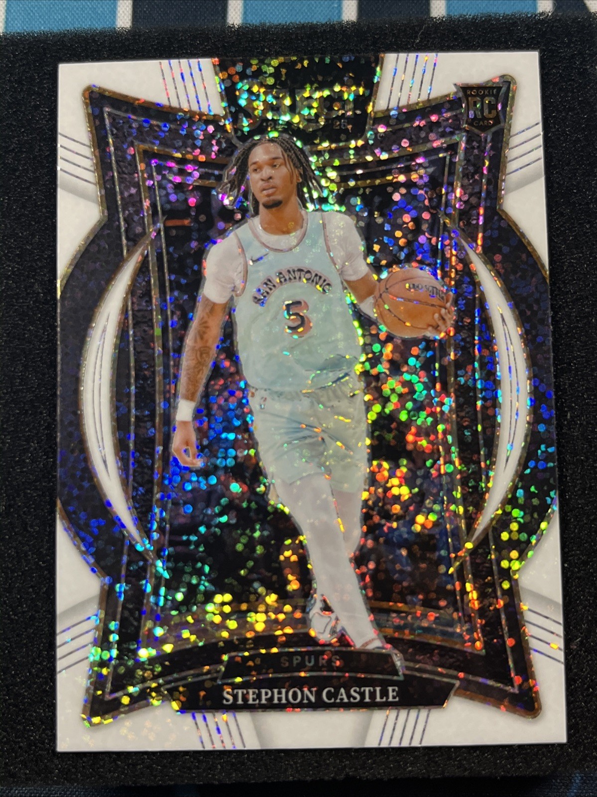 2024-25 Panini Select Concourse Stephon Castle #72 White Sparkle Prizm (RC)