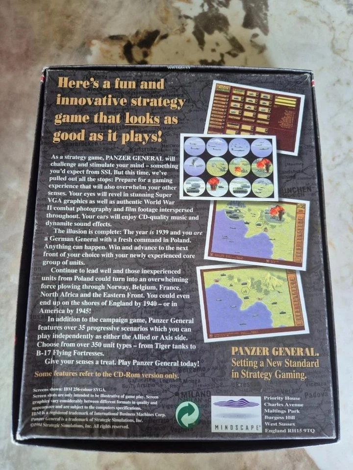 SSI Computer Wargame Panzer General 1997 Big Box VGC complete - Image 3 of 4