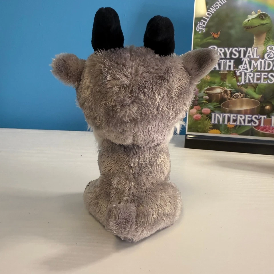 TY Beanie Boo "Gabby" Goat Plush 6" Gray & White Stuffed Animal EUC - Image 3 of 4