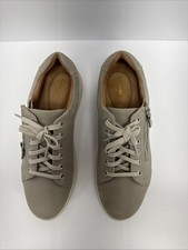 Clarks Womens Nalle Lace Camel Nubuck Zip Sid...