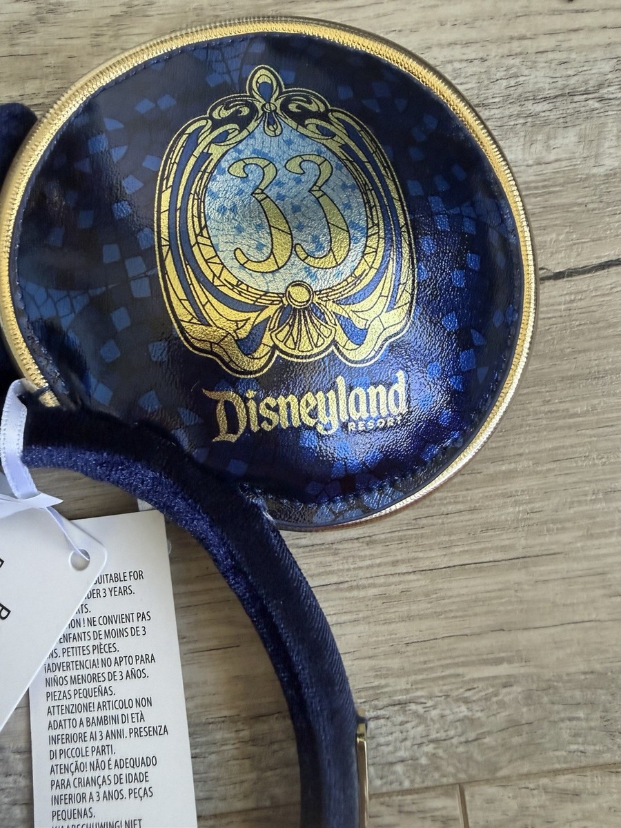 Disney Club 33 Disneyland Mosaic Dark Mickey Minnie Blue Ears Ear