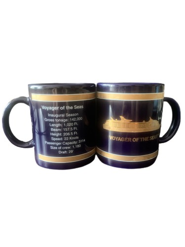 Vintage Royal Caribbean Voyager of The Seas Inaugural Season Mugs Set Lot of 2 - Picture 12 of 14