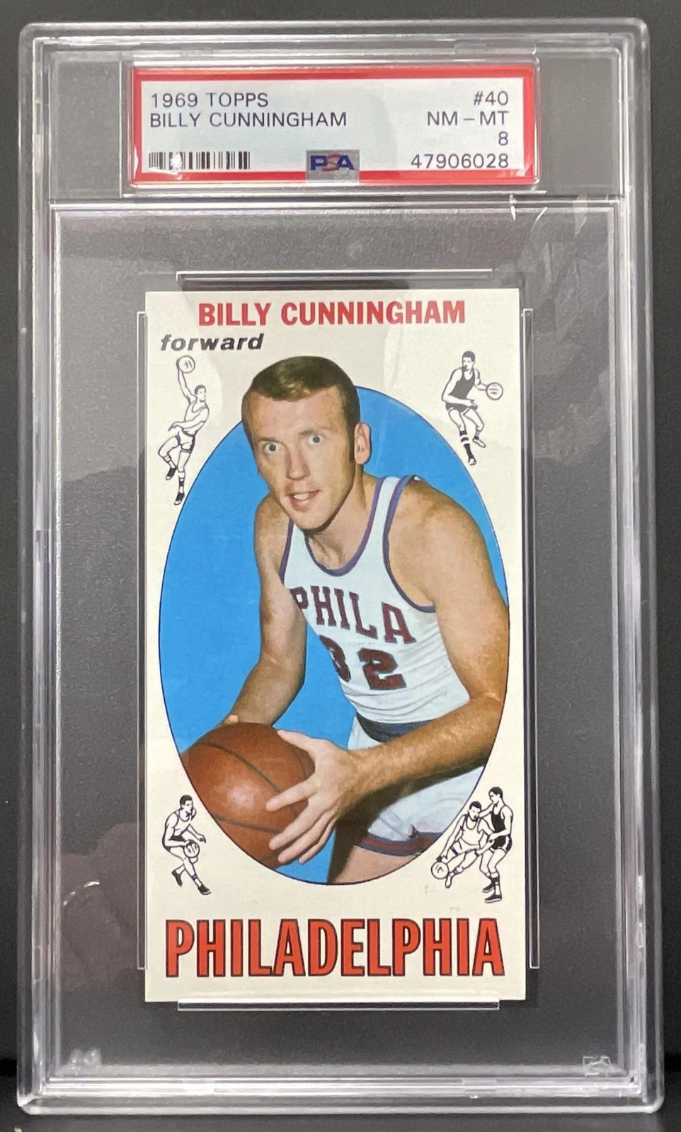 1969-70 Topps #40 Billy Cunningham RC PSA 8