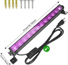 LED Black Light Bar 40W with Plug  Switch for Glow, Body Paint  Parties