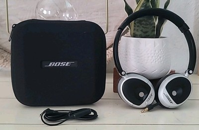 Bose On-Ear Headphones Wired foldable Triport OE Black Silver With Case Works 