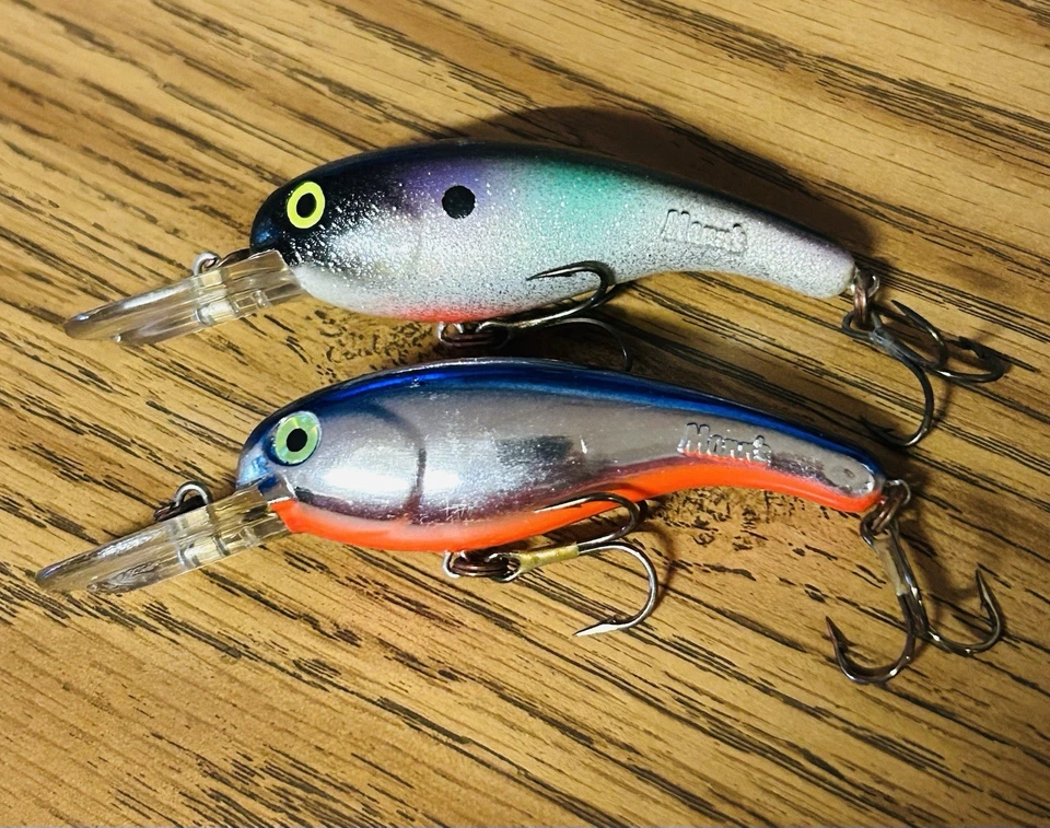 Mixed Mann’s Crankbait Lure Lot (5) Maniac Finn Mann Wally Trac Model 79 - Image 3 of 4
