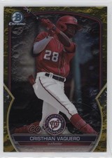 2023 Bowman Draft Yellow Lunar Crater Refractor /75 Cristhian Vaquero 0q21